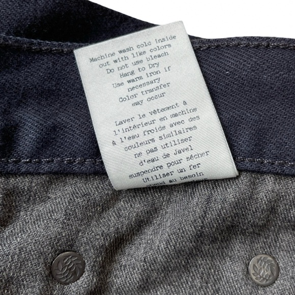 RAG & BONE Black Denim Mini Shorts Grunge Festival Raw Hem - Size 25 - Picture 11 of 13